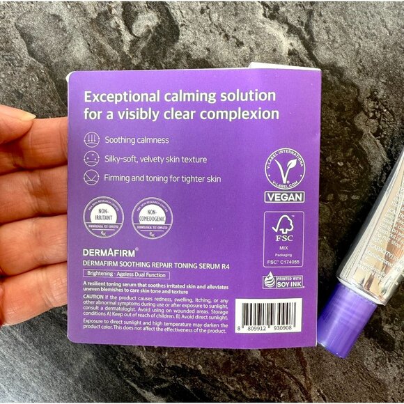 Dermafirm Soothing Repair Toning Serum R4 Travel Size 10ml - Firming - Calming - Picture 4 of 6